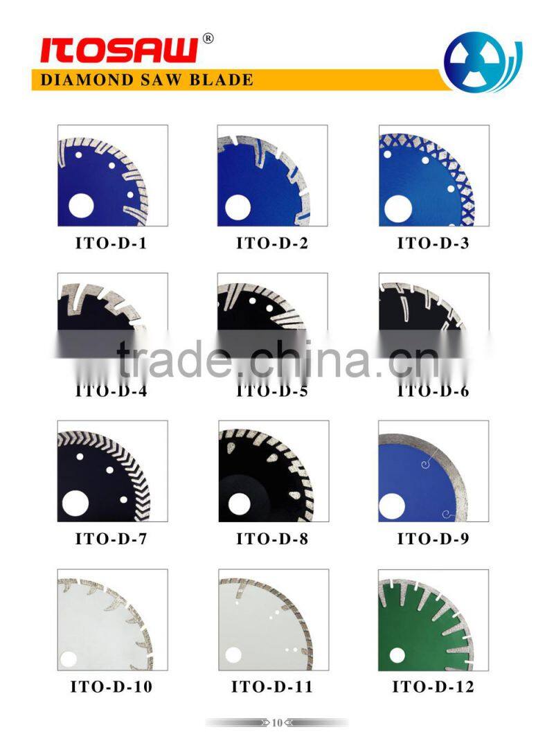 Segment dry cutting diamond saw blade for stone