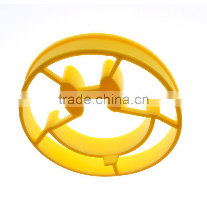 Circle silicone mold smile face pancake pan creative shaped egg rings omelette mold