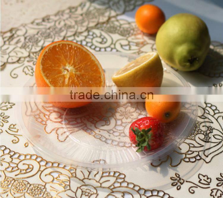 Disposable Circle Plastic Plates Transparent Plastic Plates