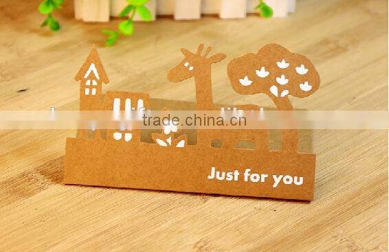 Kraft Paper Greeting Cards 4 Styles Creative Handmade Greeting Card Happy Birthday Invitation Cards