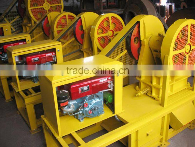 High Performance Diesel Jaw Crusher with Small Discharge Size for Sale