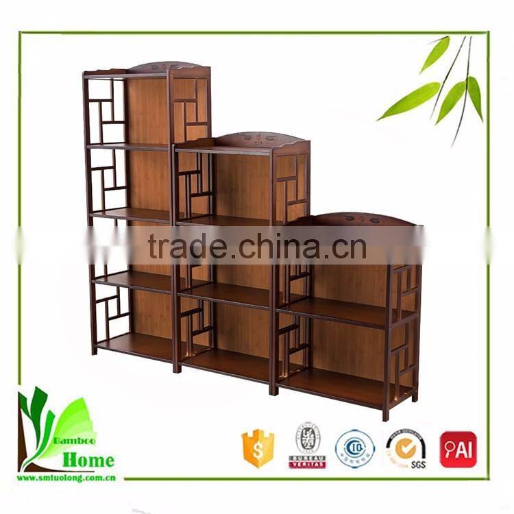 Corner Storage Furniture natural bamboo large bookcases