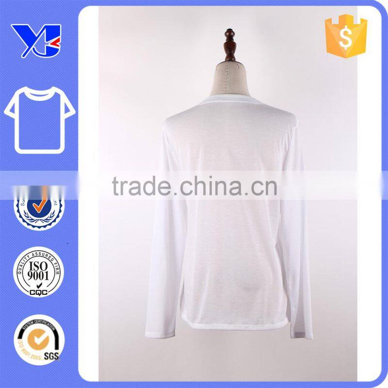 Jersey top wear long sleeves cheap prices white polyester unisex t-shirt
