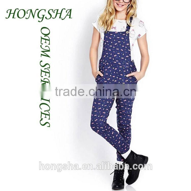 Wholesale Children's Boutique Clothing Floral Rush Overalls Frocks Designs 2016 HSD7377