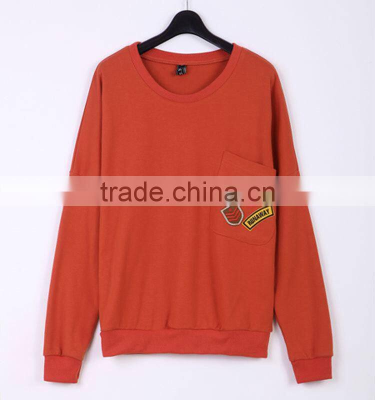 women's sweaters manufacturers crewneck sweatshirt with pockets