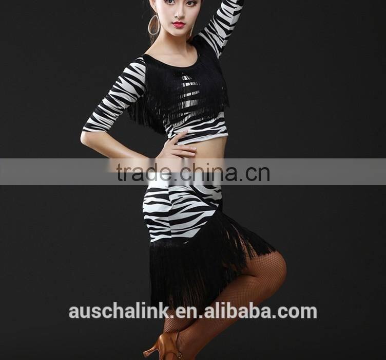 hot sale lady fancy fashion design ballroom latin dance skirt customized