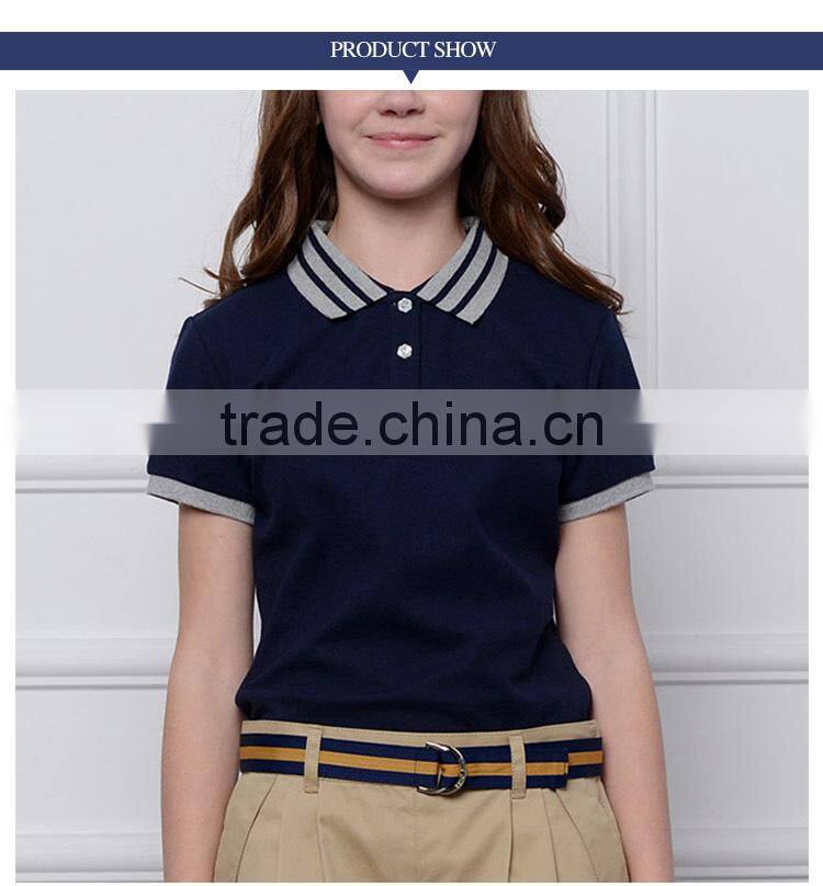 2017 spring new girl's sports T-shirts, wind student polo shirts, short sleeved t-shirts OEM