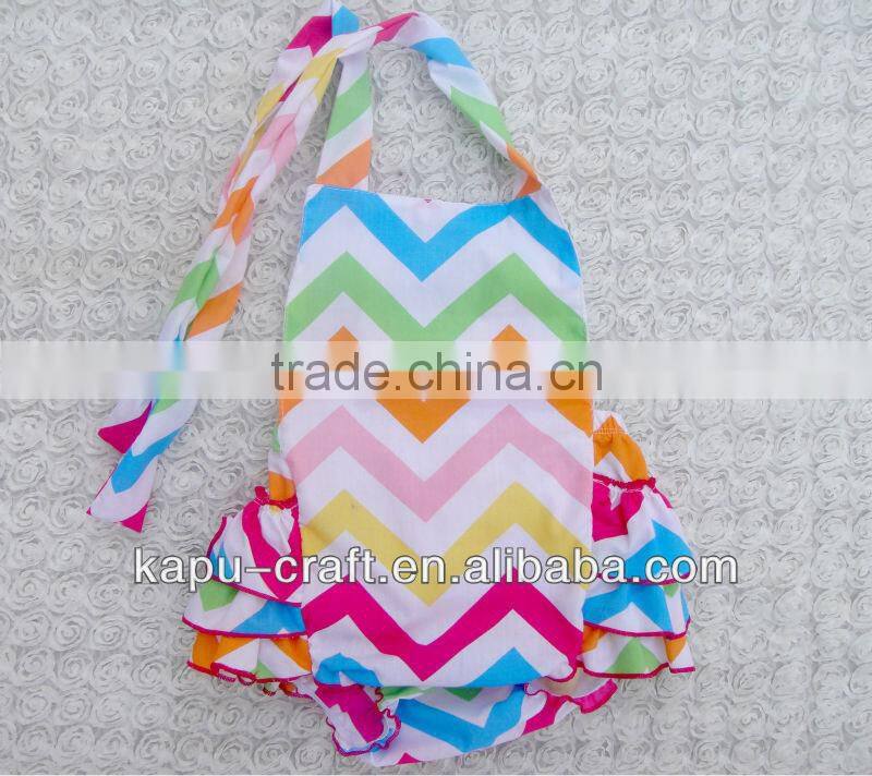 Cheap rainbow infant Petti bubble romper set