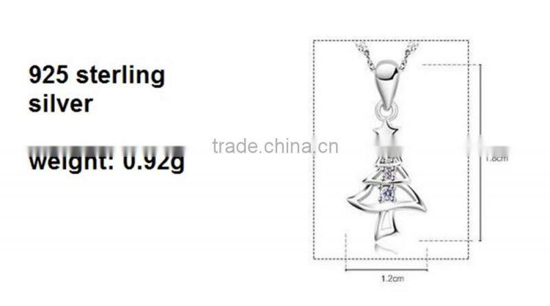 Christmas Gift 100% 925 Sterling Silver charms Christmas Tree Pendant