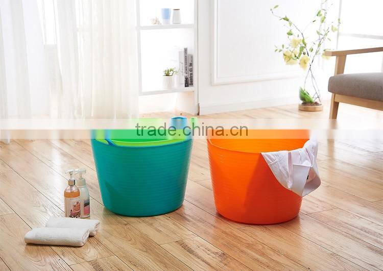 Plastic Laundry Basket with handle dirty clothes storage basket