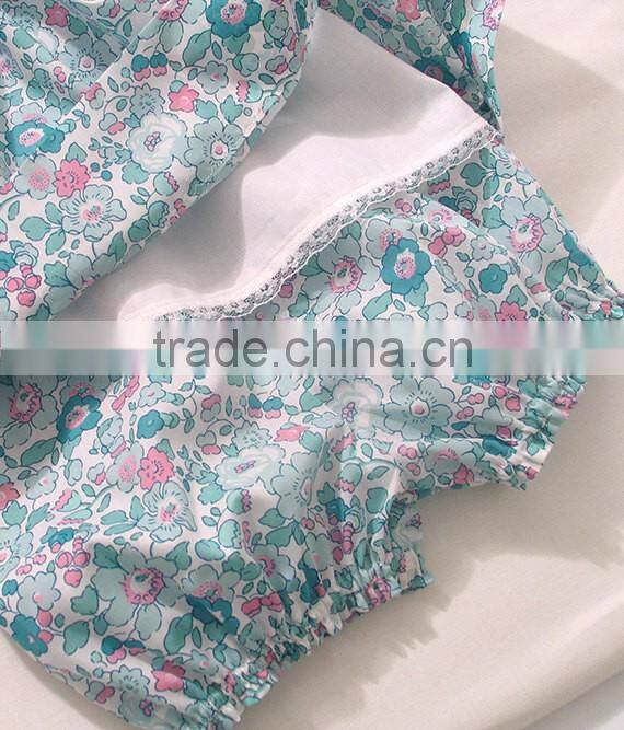 2017 High Quality Custom Design Printed Baby Girl Clothes Sets