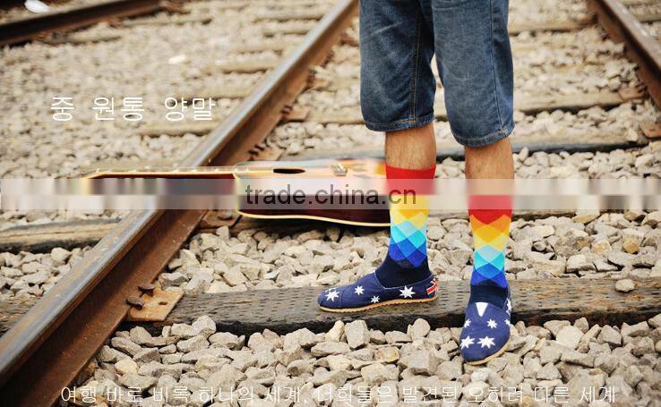 Men's happy socks/ cotton in tube socks cheap wholesale