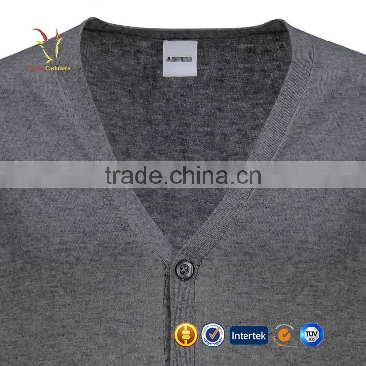V-Neck Knitted Men Cadign Sweaters New Design Men Cashmere Sweater