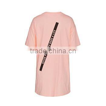 Women Pink Oversized Jersey Design Your Own Custom Longline Cutting T shirts
