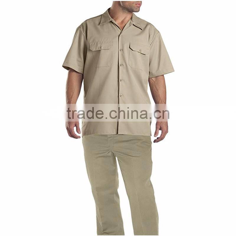 OEM Short Sleeve Shirts And Trousers Uniforms Working For Mechanics Sell well in North America