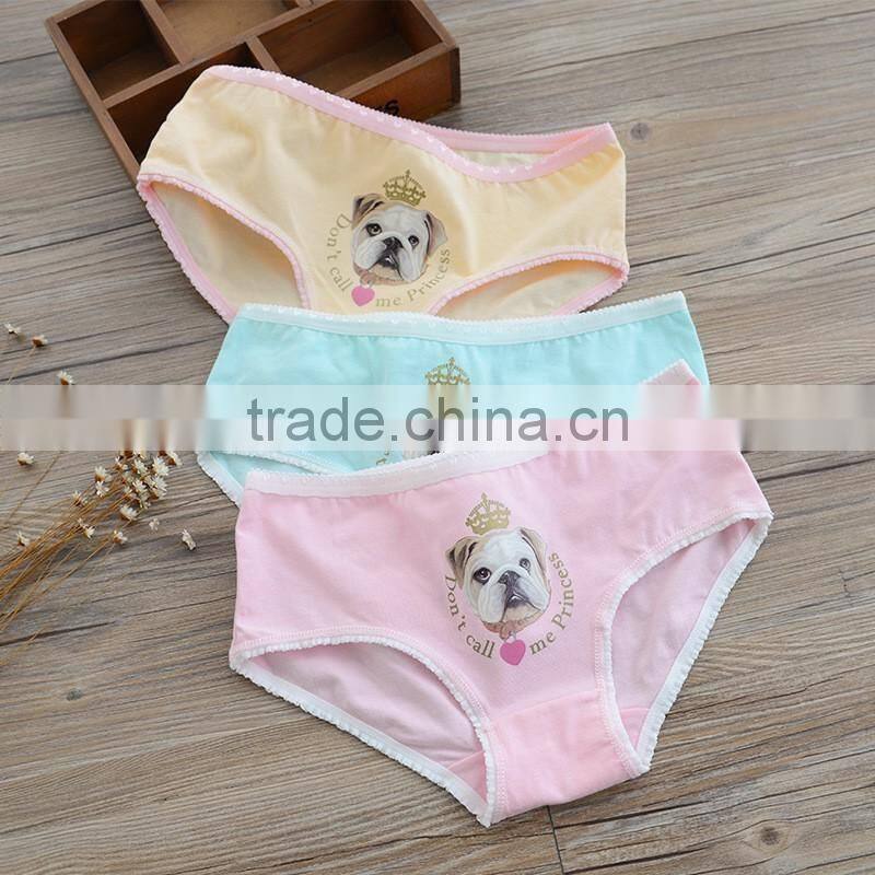 Woman cotton underwear/teen girls boxer comfortable cartoon printing panties Briefs