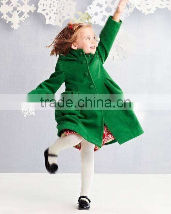Girls Christmas Green Coat Baby Winter Coat Set