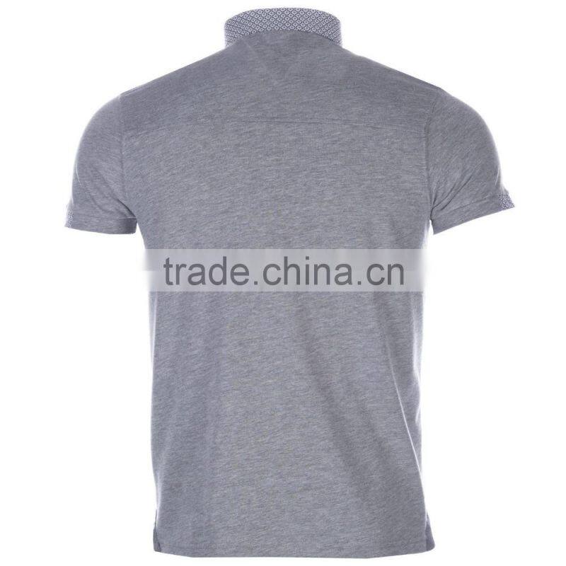 High quality good price custom blank polo shirt men casual 100%cotton comfortable gray mens polo shirt with pocket