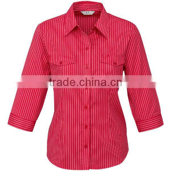 2013 Hot Sale Womens 3/4 Sleeve Business Shirt