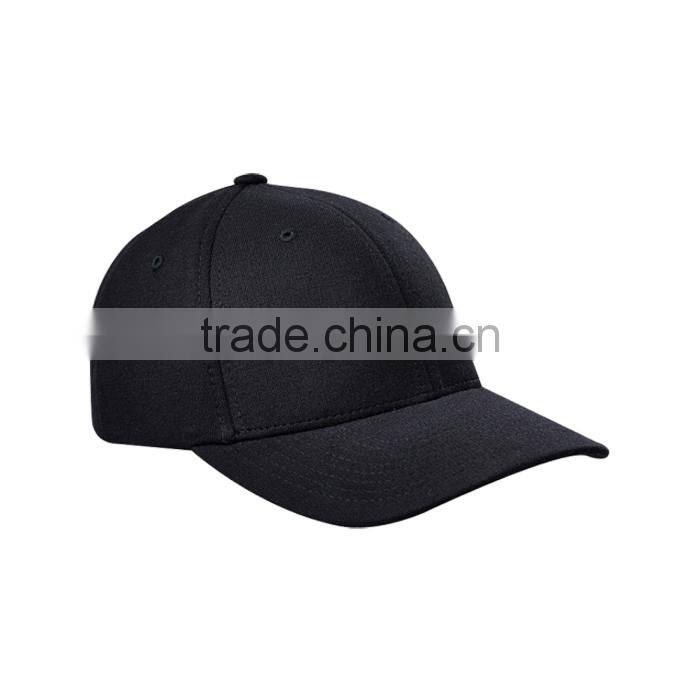 Professional black baseball cap with embroidery logo