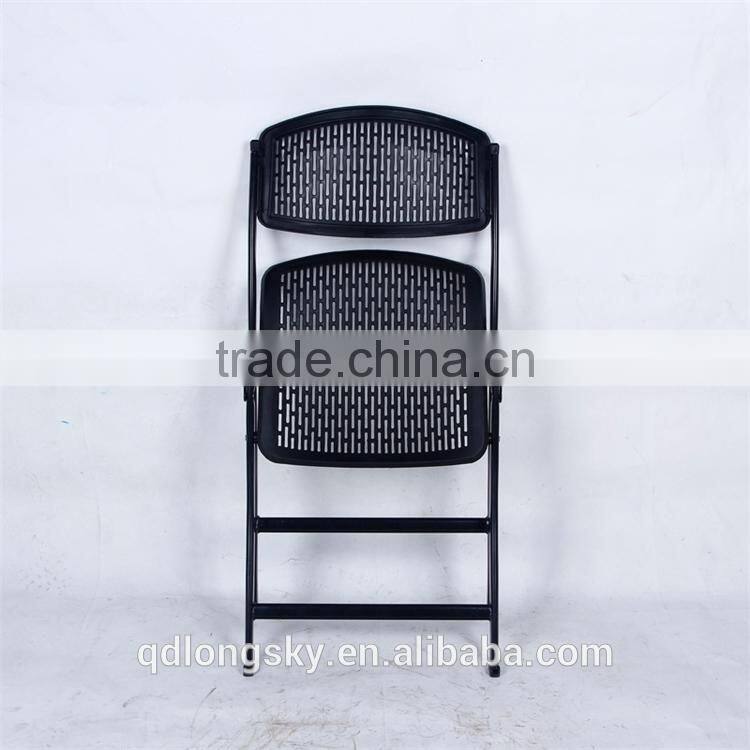 LS-4042 Hot Sale White Plastic Wedding Folding Chair Cheap Plastic Wedding Banquet Rental Folding Chair