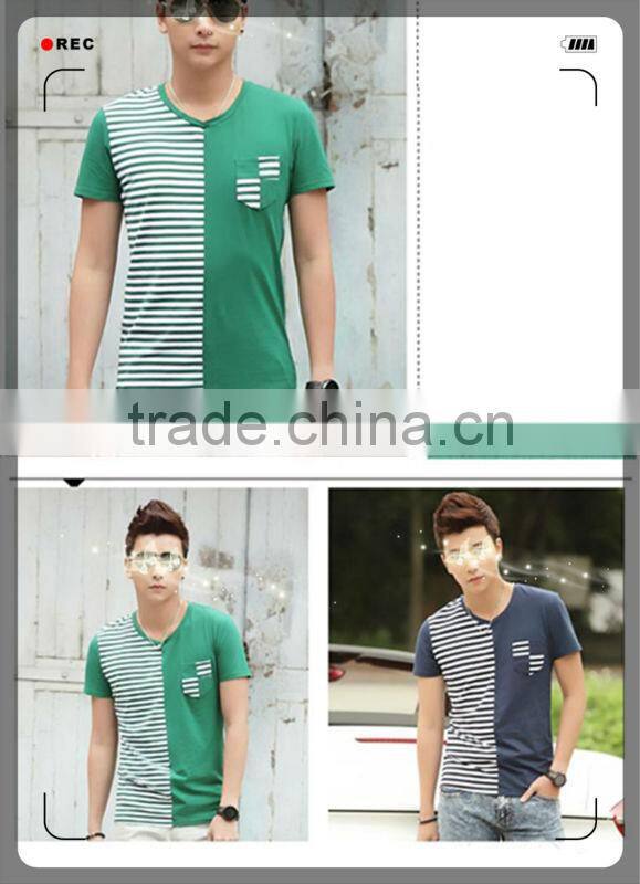 Mens short sleeve patchwork cotton tshirts 201311