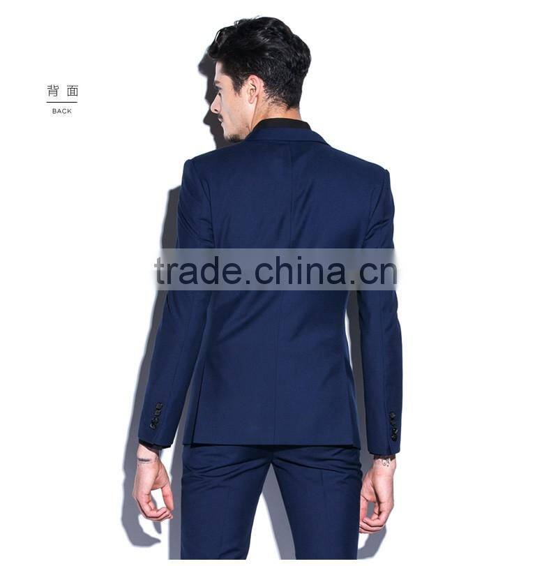 Juqian latest suit navy men slim fit suit