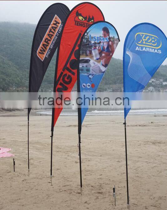 teardrop beach flying flag