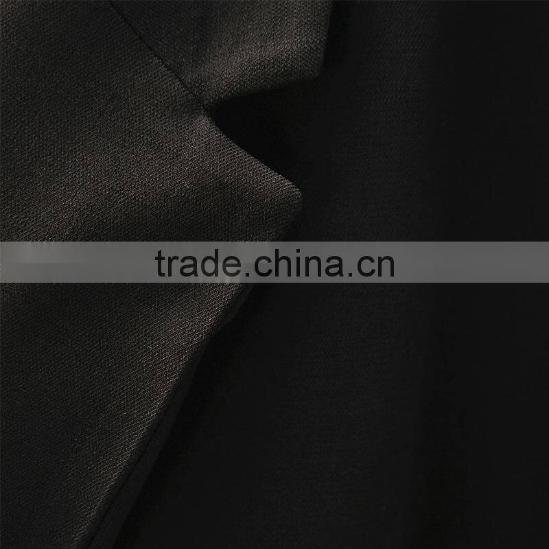 Career ladies medium length loose fit solid linen spring blazers womens