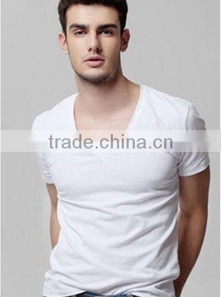 Fashionable and simple white tshirt wholesale