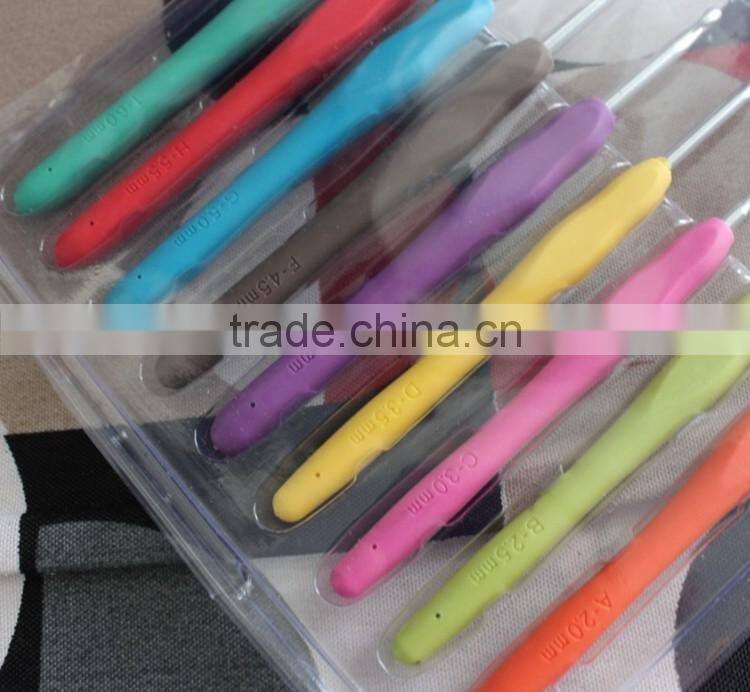 High quality 9PCS TPR aluminum crochet kits/Knitting Needles