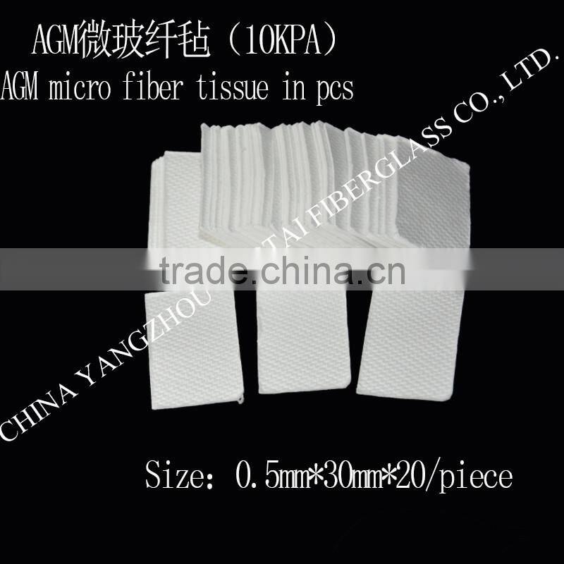 Customized AGM micro fiber tissue in cutting volume