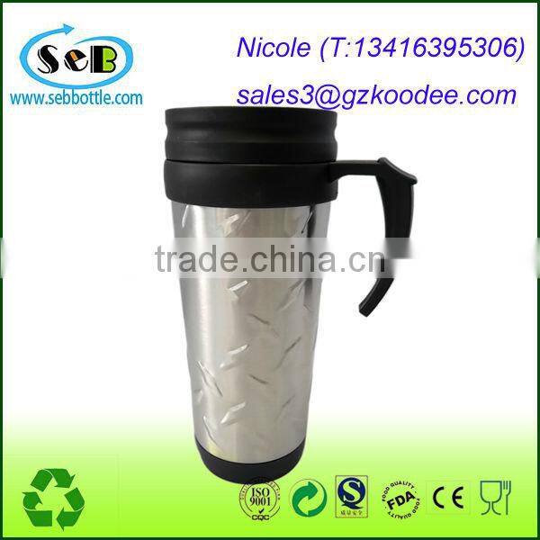 Insulated Plastic Coffee Mugs with Handles,Best Stainless Steel Travel Mug,Thermal Coffee Cup