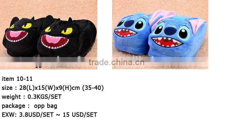 2015 latest spider slippers,plush animal slippers