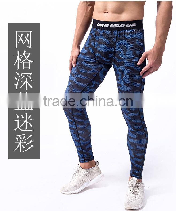 men 220g milk silk camo yoga jogging legging /jqi plus size camoflage athletic yoga pants capris trousers