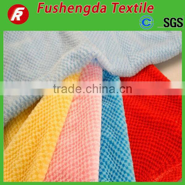 100% polyester grid printed pv plush blanket