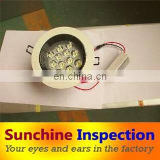 Led light qc pre-shipment inspection quality control in shenzhen zhongshan foshan dongguan guangzhou xiamen ningbo fuzhou