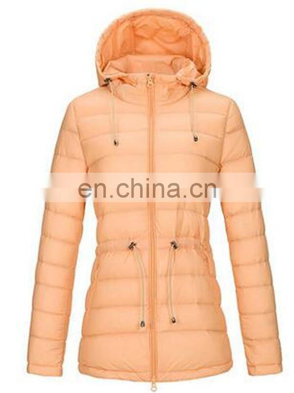 woman winter down jacket in 4 layers hand wash