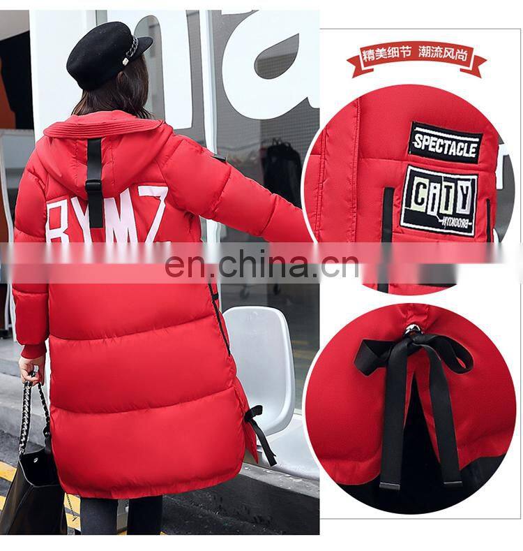 2017 down jacket winter new fashion letter Korean version of Slim long cotton jacket jacket female S1020