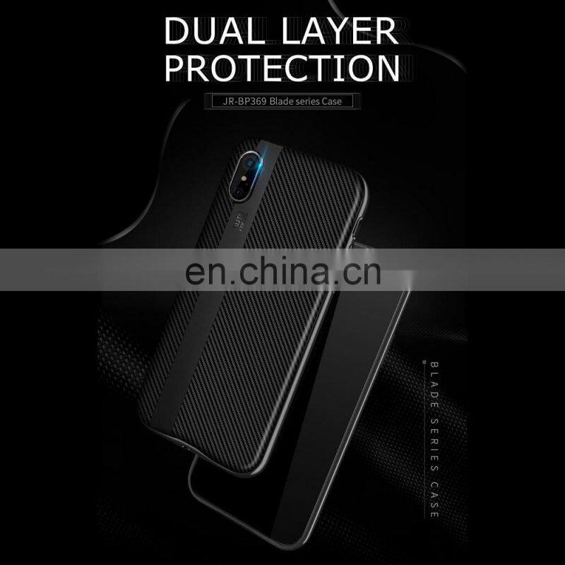 Blade Series Detachable PC Frame and Carbon Fiber TPU Back Cover Case for iPhone X - Gold
