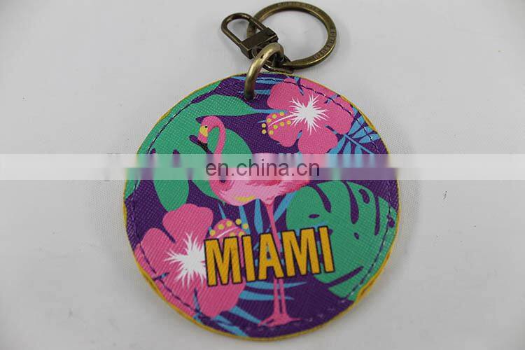 Eco Friendly Manufacturers Colorful Leather Keychain With Logo