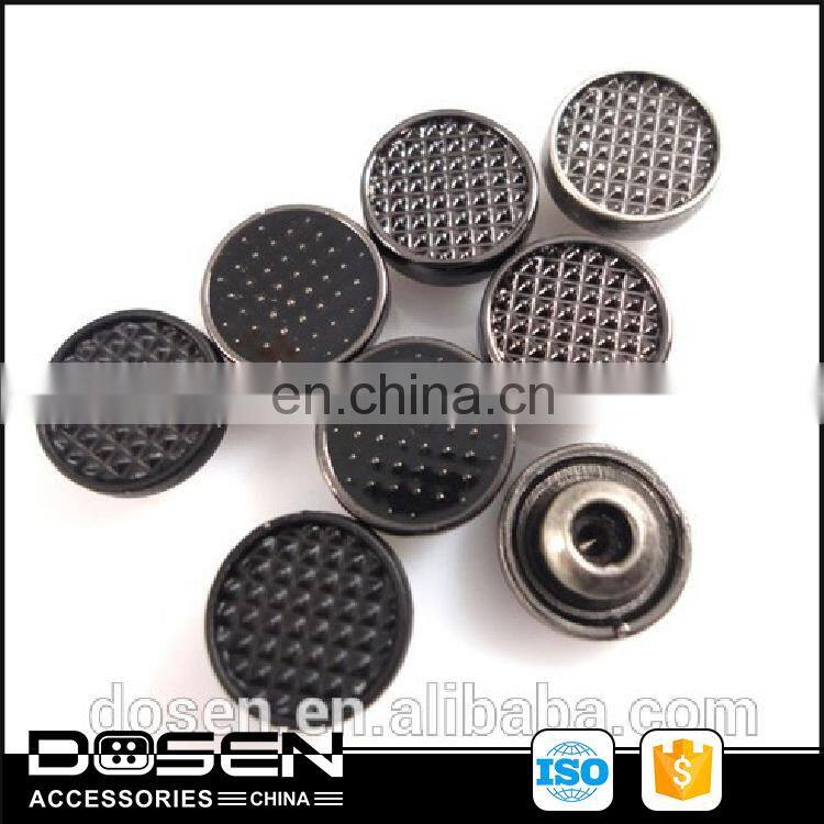 High quality latest wholesale zamak material jean pants flat rivet, latest dress designs rivet