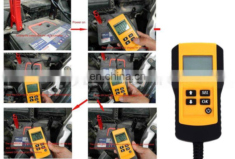 21.7 inch 3 Color LCD Backlit AE300 12V Car Digital Battery Analyzer