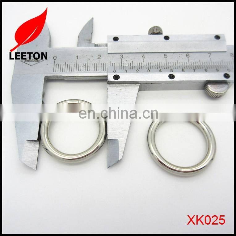 Strong metal welded O ring belt buckle for bags