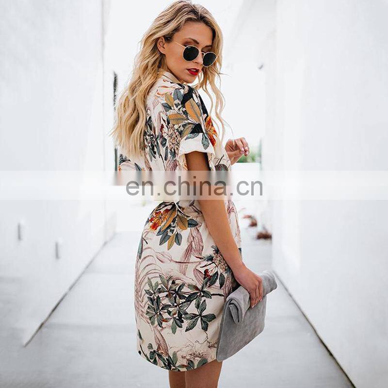 New Women Chiffon Beach Kimono Cardigan Bird Leaves Print Open Front Holiday Loose Thin Blouse Beachwear Cover Up