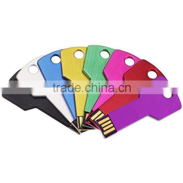 customized logo Metal Key USB2.0 1gb