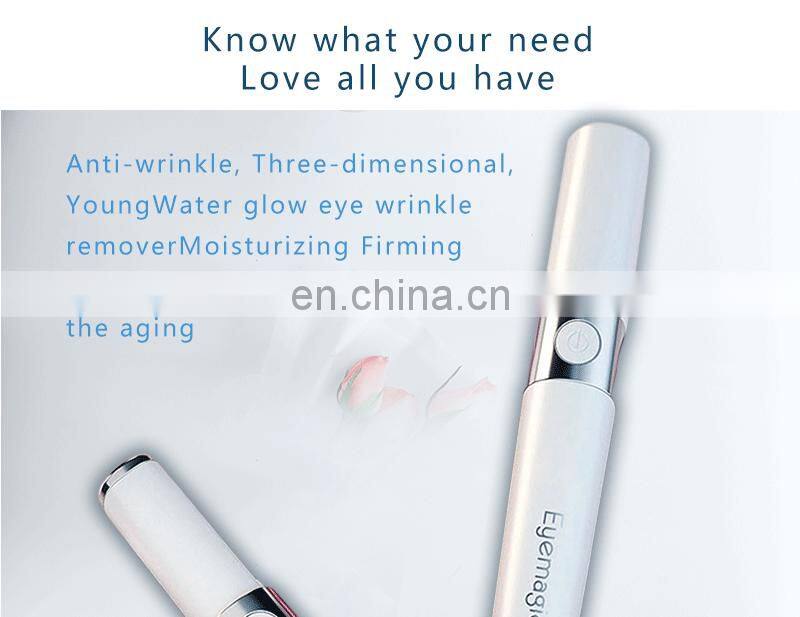 2019 High quality eye relaxing massage microcurrent red light heated eye massager pen