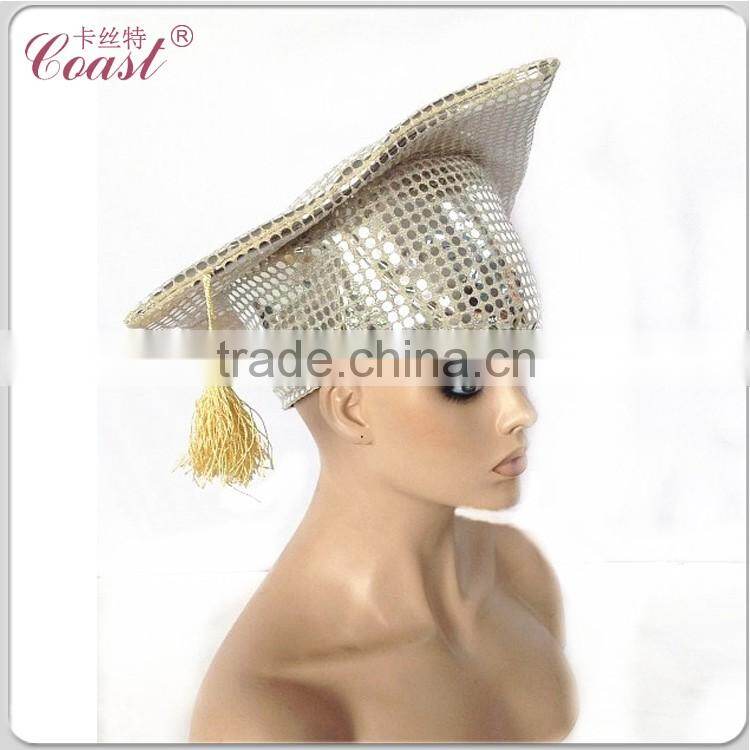 fashion design silver sequins graduation hats