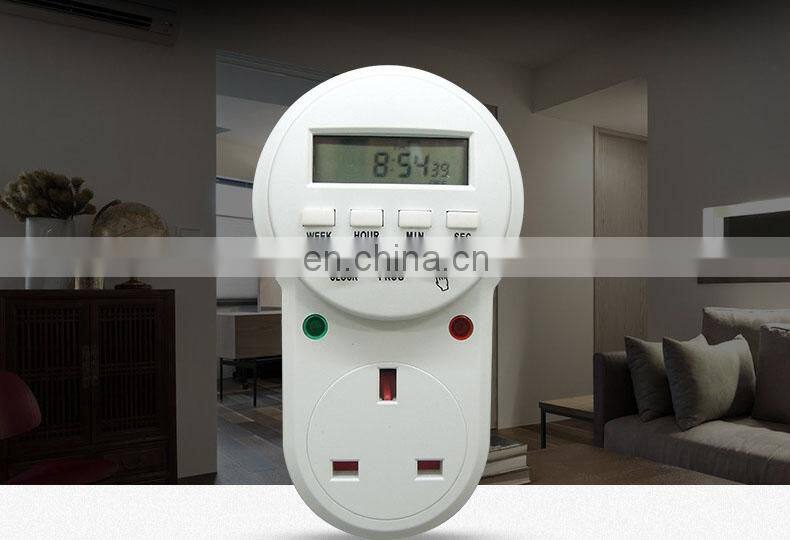 230V 50Hz UK Plug Timer Switch Socket Digital LCD Power Energy-saving Programmable Time Relay