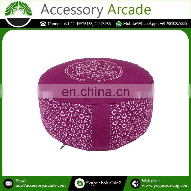 Top Sale Round Shape dyed 100% cotton twill Yoga Zafu Meditation Cushion Buy From Indian Supplier